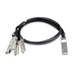 Cable de fibra óptica e InfiniBand PLANET QSFP+ 4x SFP+ Negro, modelo CB-QSFP4X10G-1M, ideal para centro de datos