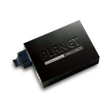 Imagen del convertidor de medio PLANET FT-802S15 de 100 Mbit/s 1310 nm Monomodo en color negro