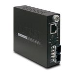Convertidor de medio PLANET GST-802 que ofrece una velocidad de 2000 Mbit/s con tecnología multimodo y acabado en negro. SKU: GST-802