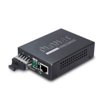 Convertidor de Medio PLANET GT-802 de 1000 Mbit/s con conector de fibra óptica 850 nm en color negro. SKU: GT-802