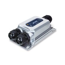 Convertidor de medio PLANET industrial 1000BASE-X SFP de 1000 Mbit/s en color negro y gris. SKU: IGTP-825AT