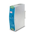 Imagen del PLANET PWR-75-24, una unidad de fuente de alimentación de 75 vatios con colores azul y gris SKU PWR-75-24