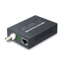 Convertidor de medio PLANET VC-232G de 300 Mbit/s en color negro, modelo VC-232G, ideal para conexiones de alta velocidad.