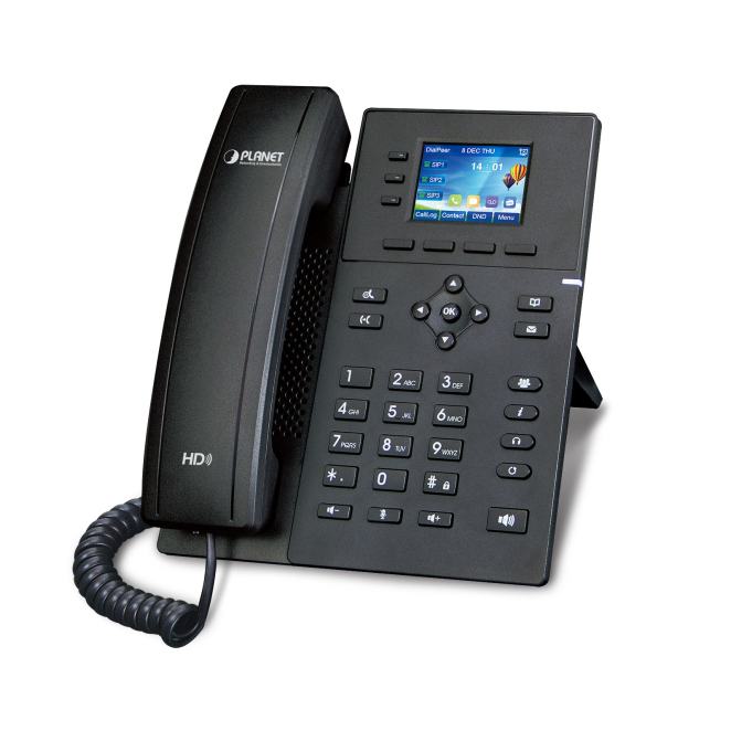 PLANET teléfono IP LCD negro con PoE PLANET VIP-1140PT teléfono IP color negro, pantalla LCD y tecnología PoE. SKU: VIP-1140PT