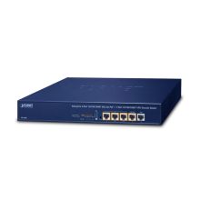 Router azul de la marca PLANET con 4 puertos Gigabit Ethernet, ideal para empresas. SKU: VR-300P