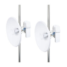 Vista del punto de acceso inalámbrico PLANET WBS-900AC-KIT, capacidad de 900 Mbit/s, color blanco, compatible con PoE. SKU: WBS-900AC-KIT