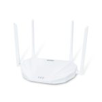 Router inalámbrico PLANET Wi-Fi 6 modelo WDRT-1800AX, con velocidad de 1800Mbps y con puerto Gigabit Ethernet en color blanco