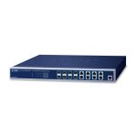 PLANET switch administrable L3, modelo XGS-6320-8X8TR, con 8 puertos 10GBASE-X SFP+ en chasis 1U azul