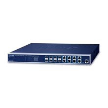 PLANET switch administrable L3, modelo XGS-6320-8X8TR, con 8 puertos 10GBASE-X SFP+ en chasis 1U azul