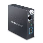 Convertidor de medio interno PLANET con soporte para velocidades de 10G, 5G, 2.5G, 1G y 100M, modelo XST-705A, color negro