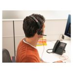 Auriculares Poly Blackwire 5220 con conexión USB-A, micrófono con cancelación de ruido y control de volumen, SKU 207576-201