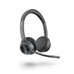 Auriculares inalámbricos Poly Voyager 4320 UC con USB tipo A y Bluetooth, en color negro. SKU: 218475-02