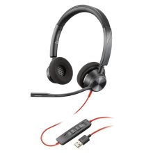 Auriculares Poly Blackwire 3320 con conexión USB-A y micrófono, SKU 76J16AA