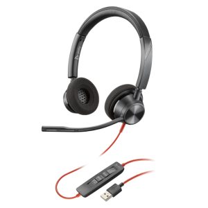 Auriculares Poly Blackwire 3320 con conexión USB-A y micrófono, SKU 76J16AA