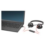 Auriculares Poly Blackwire 8225 USB-A, certificados para Microsoft Teams, con cancelación de ruido y gran calidad de audio. SKU: 772K3AA