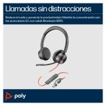 Poly Auriculares Blackwire 8225 con conexión USB-C y cancelación de ruido, SKU 772K4AA