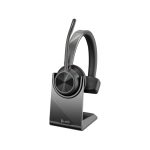 Auriculares Poly Voyager 4310 UC monaural con adaptador BT700 USB-A y base de carga. SKU: 77Y92AA