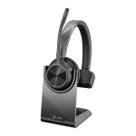 Poly Auriculares Voyager 4310 con conexión USB-C, más llave BT700 y soporte de carga. SKU 77Y96AA