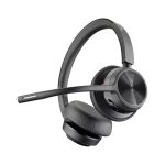 Poly Auriculares Voyager 4320 con conexión USB-C, adaptador BT700 y soporte de carga, SKU 77Z31AA