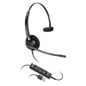 Poly auriculares monoaurales modelo EncorePro 515 con conexión USB-A y certificación para Microsoft Teams. SKU: 783R1AA