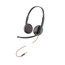 Auriculares Poly Blackwire C3225 con conexión USB, micrófono con cancelación de ruido y almohadillas cómodas. SKU: 7S4M7AA