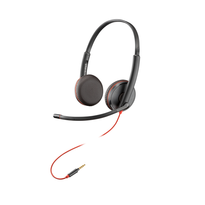 Poly 7s4m7aa Auriculares Poly Blackwire C3225 con conexión USB, micrófono con cancelación de ruido y almohadillas cómodas. SKU: 7S4M7AA
