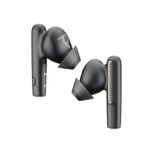 Auriculares intrauriculares Poly Voyager Free 60 UC de color negro carbono con adaptador USB-C BT700 y estuche de carga, SKU 7Y8L8AA