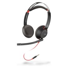 Auriculares Poly Blackwire 5220 con conector de 3.5 mm, alta calidad de sonido y micrófono integrado, SKU 85Q68AA