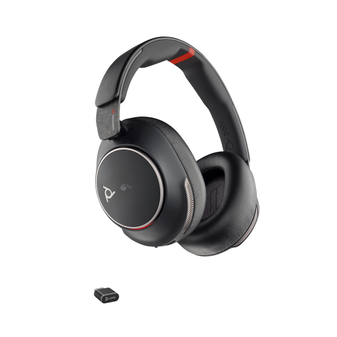 Poly Auriculares Voyager Surround 85 UC USB-C con certificación Microsoft Teams + adaptador USB-C/A + base de carga 2 Beneficios de los auriculares Poly Voyager Surround 85 UC con USB-C