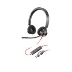 Auriculares estéreo Poly Blackwire 3320 con certificación Microsoft Teams y adaptador USB-C/A, SKU 8X220AA