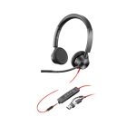 Auriculares estéreo Poly Blackwire 3325 con certificación Microsoft Teams, conexión USB-C y conector de 3,5 mm, SKU 8X222AA