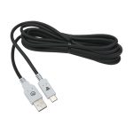 Cable USB PowerA de 3 m con conectores USB A y USB C en color negro, SKU 1516957-01