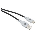 Cable USB PowerA de 3 m con conectores USB A y USB C en color negro, SKU 1516957-01