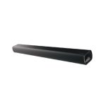 Vista frontal del altavoz Soundbar Promethean ASB-40-3, modelo con 2.0 canales y 20W de potencia, color negro