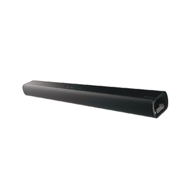 Promethean Altavoz Soundbar Negro 2.0 Canales 20W Vista frontal del altavoz Soundbar Promethean ASB-40-3, modelo con 2.0 canales y 20W de potencia, color negro