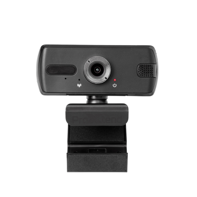ProXtend X201 Webcam Full HD 3 MP con USB 2.0 Imagen de la cámara web ProXtend X201, resolución Full HD de 2048 x 1536 píxeles, 3 MP, color negro y plata. SKU PX-CAM004.