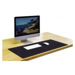 Q-CONNECT KF14447 alfombrilla para ratón negra, ideal para oficina con base antideslizante