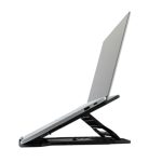 Soporte para ordenador portátil Q-CONNECT en color negro con diseño ergonómico, SKU KF14469