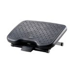 Soporte para el apoyo de pies Q-Connect modelo KF17983, ideal para ambientes de oficina, con altura ajustable para mayor comodidad