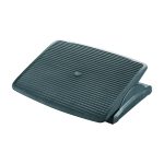 Q-Connect soporte para el apoyo de pies en color negro, modelo con ajuste de altura para mayor comodidad en la oficina, SKU KF17984