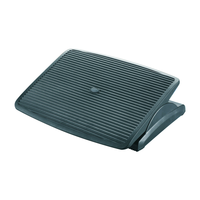 Q-Connect Soporte para Pies Negro con Ajuste de Altura Q-Connect soporte para el apoyo de pies en color negro, modelo con ajuste de altura para mayor comodidad en la oficina, SKU KF17984