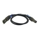 Cable Serial Attached SCSI QNAP de 1 metro en color negro y metálico, SKU CAB-SAS30M-8644-8088
