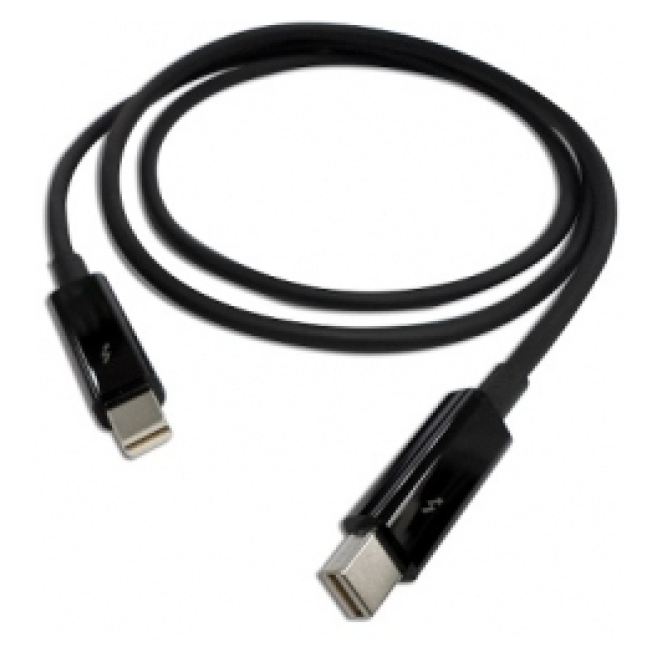 QNAP cable Thunderbolt 1 metro Negro de alta velocidad QNAP CAB-TBT10M, cable Thunderbolt de 1 metro en color negro, SKU CAB-TBT10M, ideal para conexiones de alta velocidad entre dispositivos compatibles.