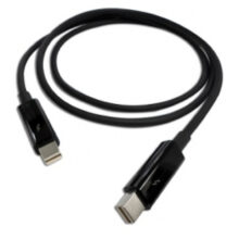 Imagen del cable QNAP CAB-TBT20M Thunderbolt, de 1 metro de longitud, color negro.