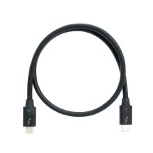 Imagen del cable QNAP Thunderbolt CAB-TBT4-0M5 negro de 0,5 metros con velocidad de 40 Gbit/s