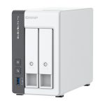 QNAP NAS TS-216G en torre, procesador Cortex-A55, memoria de 4 GB, capacidad de 8 TB, color blanco. SKU K/TS-216G+2XMN10ADA400ES