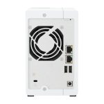 Servidor NAS blanco modelo QNAP TS-216G con procesador Cortex-A55, 4 GB de RAM y 16 TB de almacenamiento. SKU: K/TS-216G+2XMN10ADA800S