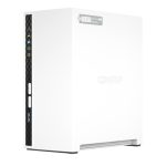 QNAP TS-233 NAS Torre blanco con procesador Cortex-A55, 2 GB de RAM y 12 TB de almacenamiento. SKU: K/TS-233+2XMN10ADA600S