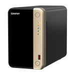 QNAP TS-264 unidad de almacenamiento NAS en torre con procesador Intel Celeron N5095, 8GB de RAM y 12TB de disco duro SKU K/TS-264-8G+2XMN10ADA600S en colores negro y oro