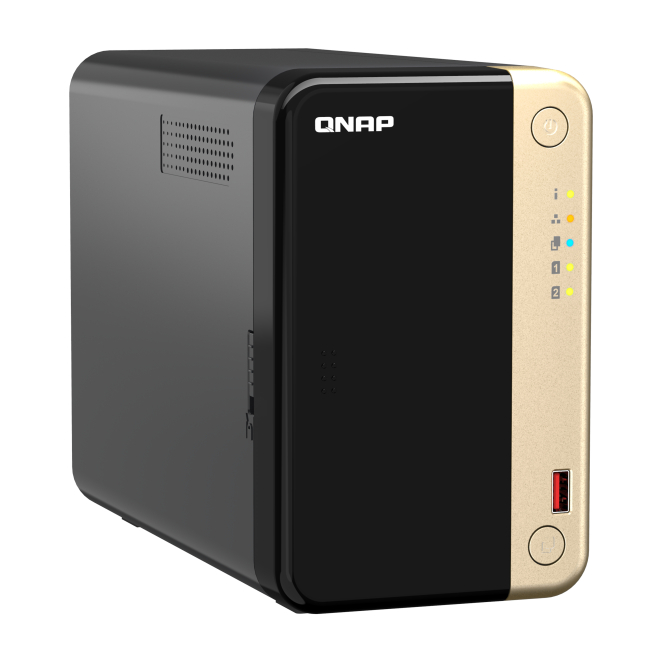 QNAP TS-264 NAS Torre Intel® Celeron® N5095 8 GB 16 TB Unidad de disco duro QNAP QTS Negro, Oro 3 Uso del QNAP TS-264 en entornos de oficina para gestión de datos